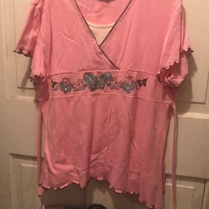 Pink girl’s plus top